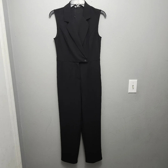 Allegra K women's jumpsuit black size XS missing the belt - Picture 1 of 8